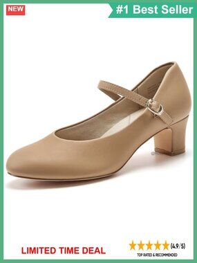Character Dance Shoes 2 Inch Kitten Heel Ankle Strap Ballroom Theater